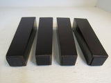 Designer Furniture Wooden Legs Lot of 4 9.25in Dark Brown Non Scratch Bottom -- New