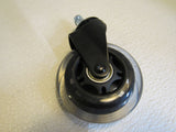 Amazon Commercial 3-in Transparent Swivel PU Caster Lot of 5 Black Max 65-lbs -- New