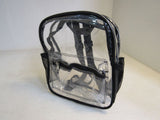Maytree Clear Back Pack 12in x 6in Clear/Black Plastic -- New
