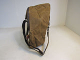 Designer Satchel Sling Bag 10in L x 8in W x 16in H Brown Heavy Duty Canvas -- New