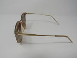 SojoS Sunglasses Retro Round Dolphin Womens Gold/Tan -- New