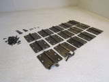 3-1/2-in Door Hinges 3 Hole Round Corners Lot of 15 Aged Bronze -- Used