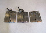 3-1/2-in Door Hinges 3 Hole Round Corners Lot of 15 Aged Bronze -- Used