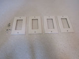Cooper GFI Rocker Cover Plates Lot of 4 4.5in x 2.75in White 15FF W1 -- Used