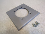 Leviton 1-Gang Standard Round Wall Plate 4.5in Silver Stainless Steel -- Used