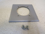 Leviton 1-Gang Standard Round Wall Plate 4.5in Silver Stainless Steel -- Used