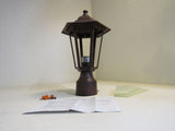 Satco Nuva Post Lantern 14-1/4-in H Old Bronze Clear Seeded Glass 60W Max -- New