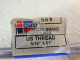 Carquest Brake Line 5/16-in x 51-in US Thread 551 Steel -- New