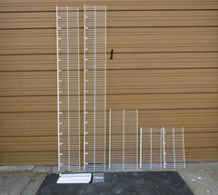 Lot of 5 White Wire Shelving with Brackets