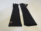 Copper Fit Pair Long Compression Gloves Black Unisex Size M -- New