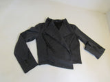 Lumiere Self Wrap Coat Dark Gray Polyester Rayon Female Size M -- New