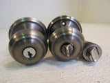 Schlage Keyed Entrance Door Knob Antique Pewter -- Used