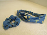 Antau Co Blaister Matching Yoda Headband and Scrunchie Blue/Green Female -- New