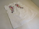 Designer Blouse Top Embroidered Eyelet White Female Size S -- New