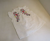 Designer Blouse Top Embroidered Eyelet White Female Size S -- New