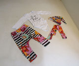 KangKang Baby Girl Clothing 4-pc Set Female 0-1 Size 6-12 mo Multi-Color Floral -- New
