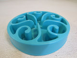 Standard Pet Slow Feeder Bowl 8in Teal Blue Made with Food Safe Plastics -- Used