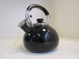 Copco Whistle Tea Pot Black/Silver 0608 -- Used