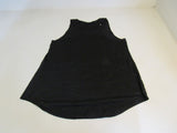 Designer Tank Shirt Top Black Polyester Rayon Spandex Female Size L -- New