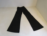 Designer Flare Leggings Pockets Black Nylon Spandex Female Size S -- New