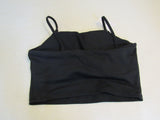 Lemedy Strappy Camisole Crop Top Build In Bra Removable Pads Black Female Size L -- New