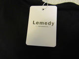 Lemedy Strappy Camisole Crop Top Build In Bra Removable Pads Black Female Size L -- New