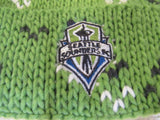 Adidas Seattle Sounders FC Beanie Hat Green/Blue/White Adult Size one size -- Used