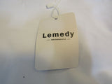 Lemedy Strappy Camisole Crop Top Build In Bra Removable Pads White Female Size L -- New