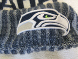 New Era Seattle Seahawks Beanie Hat White/Blue/Green Youth Kids Size one size -- Used