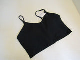 Lemedy Strappy Camisole Crop Top Build In Bra Black Female Size 10 -- New