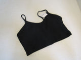 Lemedy Strappy Camisole Crop Top Build In Bra Black Female Size 10 -- New