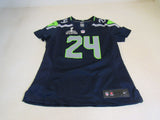 On Field Seattle Seahawks Football Jersey Lynch Blue/Green/Gray Adult Size M -- Used