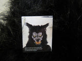 Way To Celebrate Werewolf Mask Black Moving Mouth Adult One Size Furry 5039169 -- New