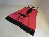 Designer Sleepwear Lingerie Thong Panty Pink/Black Female Size 4X -- New