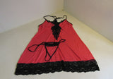 Designer Sleepwear Lingerie Thong Panty Pink/Black Female Size 4X -- New