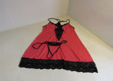 Designer Sleepwear Lingerie Thong Panty Pink/Black Female Size 4X -- New