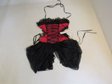 Chairmian Irresistable Fashion Corset Lingerie Black/Red Strapless Female Size M -- New