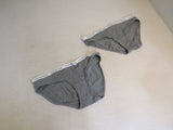 Tommy Hilfiger Brief 2 Pack Bikini Cut Gray Cotton Spandex Female Size L -- New