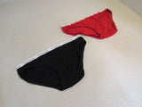 Tommy Hilfiger Brief 2 Pack 1 Black 1 Red Bikini Cut Cotton Female Size L -- New