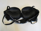 HWDI Push Up Bra Convertible Black Polyester Spandex Female Size 38D -- New