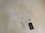 Sherrylo Swimwear Thong Fishnet Bikini G String See Through White Female Size S -- New
