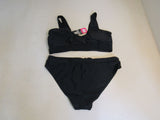 Shekini Bikini 2 Piece Black Padded Top Polyester Female Size XL -- New