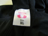Shekini Bikini 2 Piece Black Padded Top Polyester Female Size XL -- New
