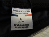 Relleciga Swimsuit Bottoms High Cut High Waisted Black Polyester Female Size L -- New