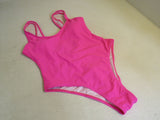 Designer Swimsuit One Piece Hot Pink Padded Top Nylon Spandex Female Size M -- New