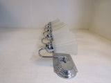 Standard Bathroom Fixture Wall Mount Light 5 Bulbs 36in x 8in Chrome/Frosted -- Used