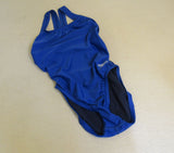 Speedo Swimsuit One Piece Super Pro Blue Polyester Female Kids 12-14 -- New
