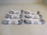 Standard Socks 6 Pack Low Cut White/Gray Male -- New
