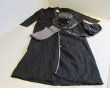Era Spooky Haloween Costume Plague Doctor Black/Silver Polyester Unisex Size M -- New