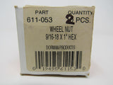 Dorman 9/16-18-in x 1-in Wheel Hex Nut Lot of 2 611-053 -- New